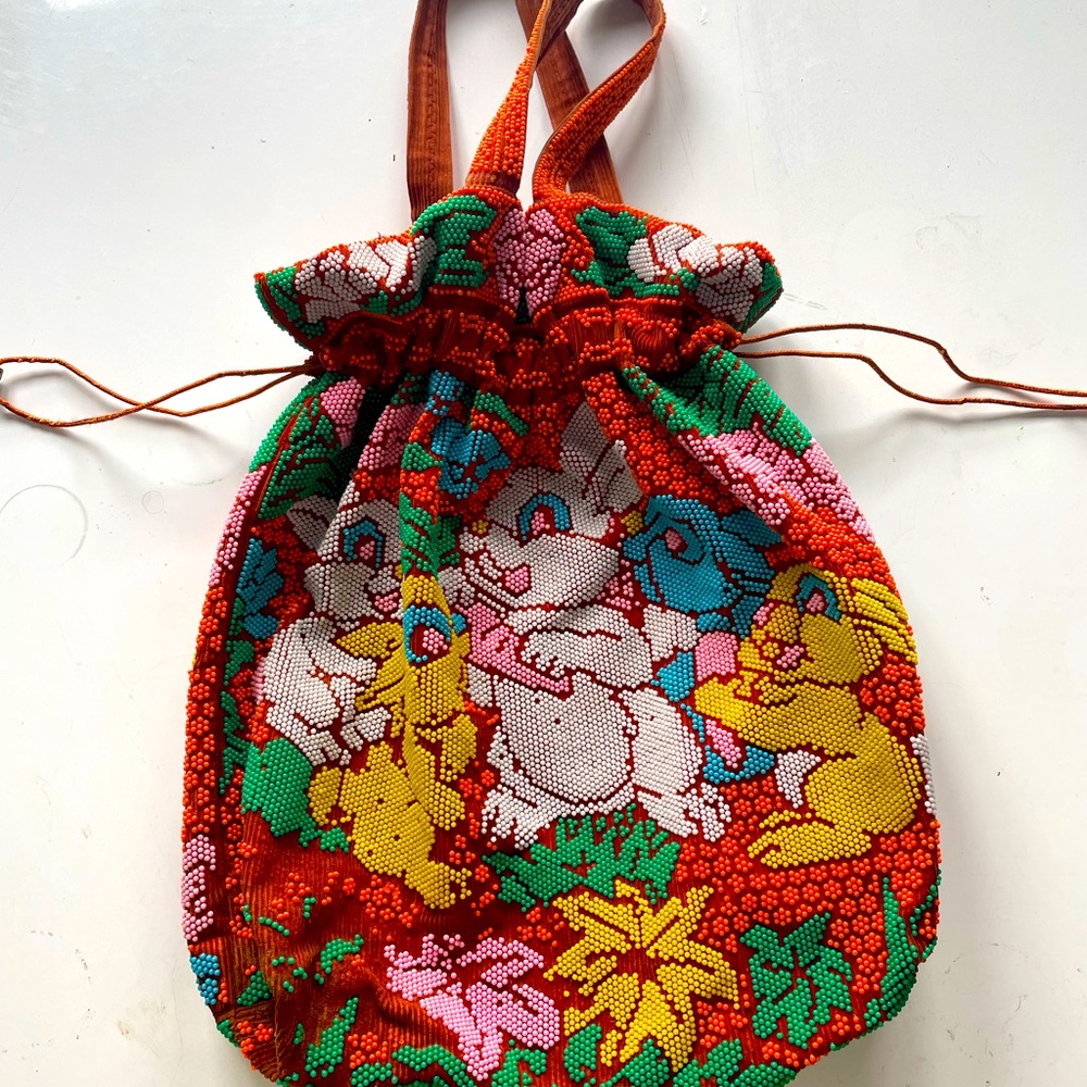 Vintage purse with bunnies